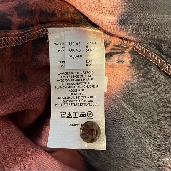 NWT Anthropologie Pilcro Janesse Cotton Tie-Dye Buttondown Top | Women’s XS - Picture 6 of 6